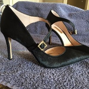 Louise er CieBlack Cow Hair Fur Shoes Size 6.5M